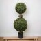 35" Double Boxwood Ball Topiary Tree in Black Pot, Floral Home by Artificial Flowers